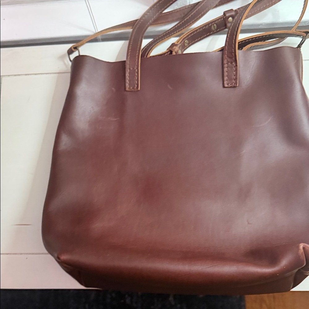 Portland Leather Goods Brown Leather Tote | Crossbody - Picture 5 of 8